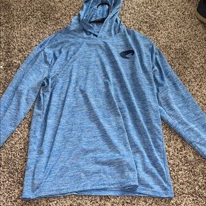 Costa Heathered Blue Pullover Fishing Shirt